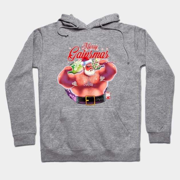 Bulking Santa 2017 Hoodie by JayGeeArt